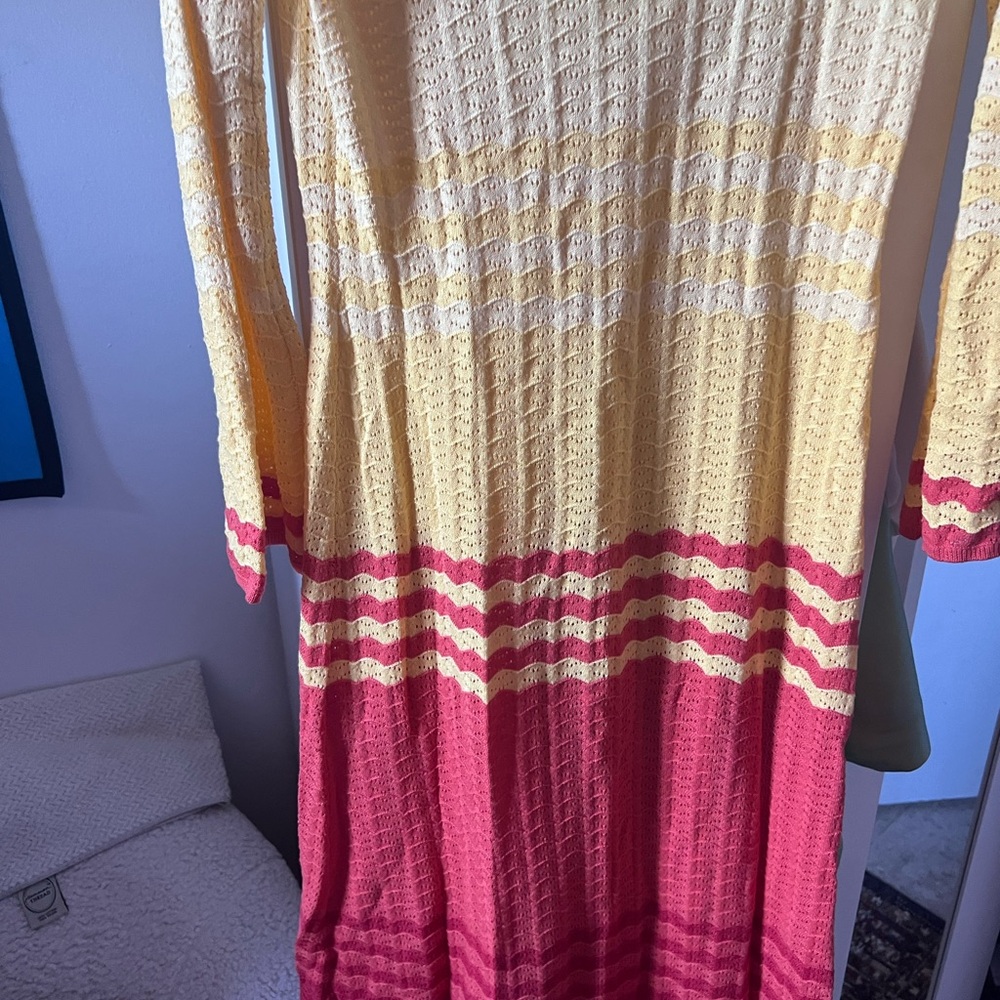 Colorful Striped Knit Dress